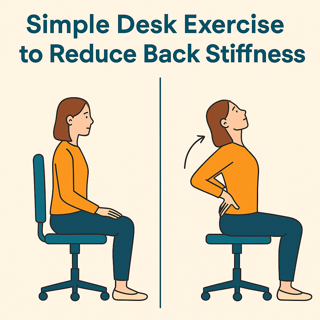 Simple Desk Exercise to Reduce Back Stiffness